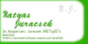 matyas juracsek business card